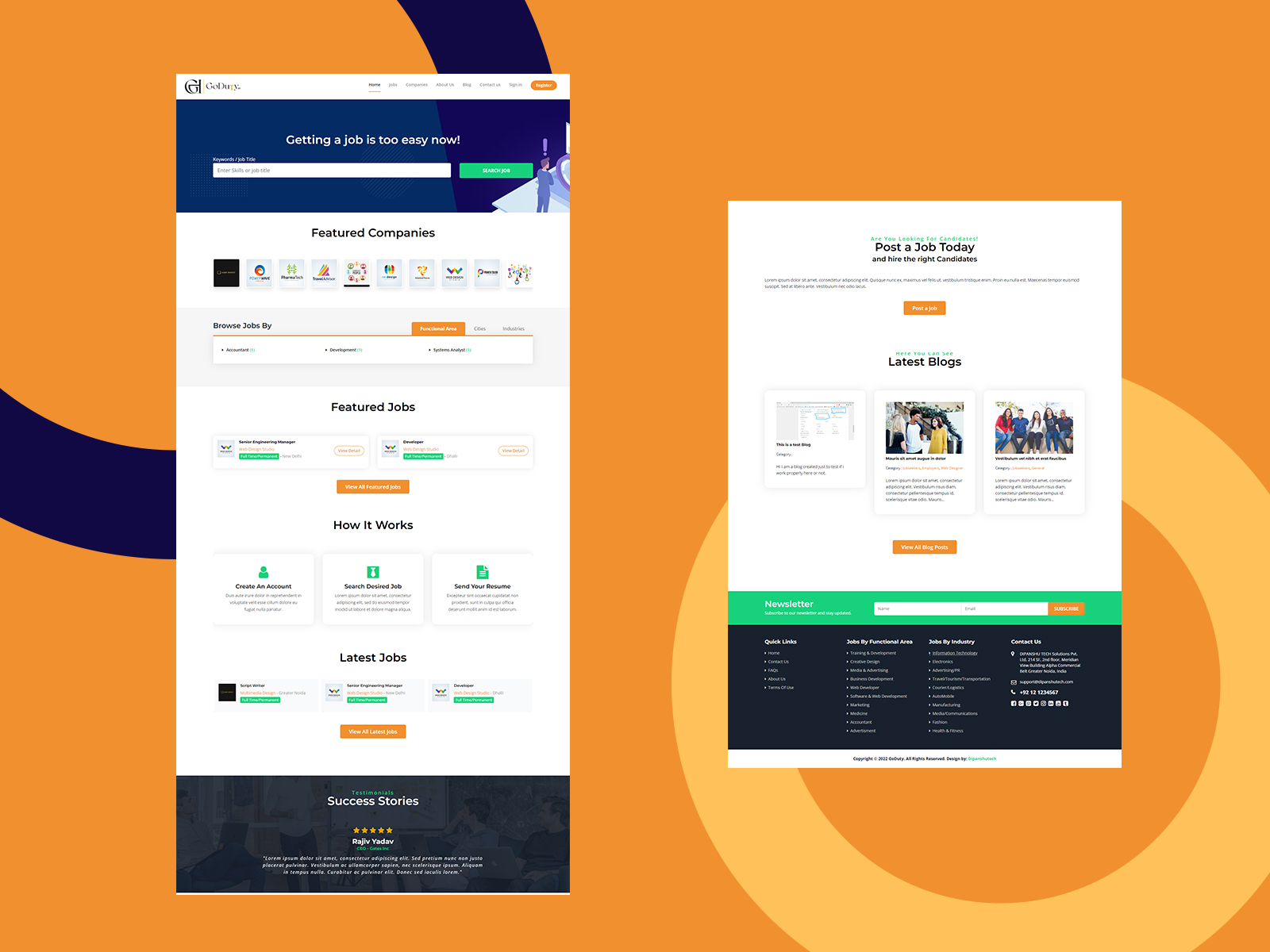 Job Portal Design And Developments